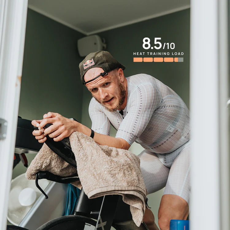 Core2 Sensor Hitzetraining auf dem Fahrrad
