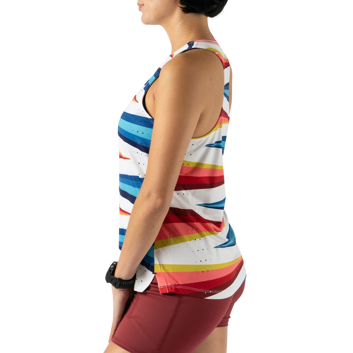 Race Pace Tank Vaporous Gray Stripe