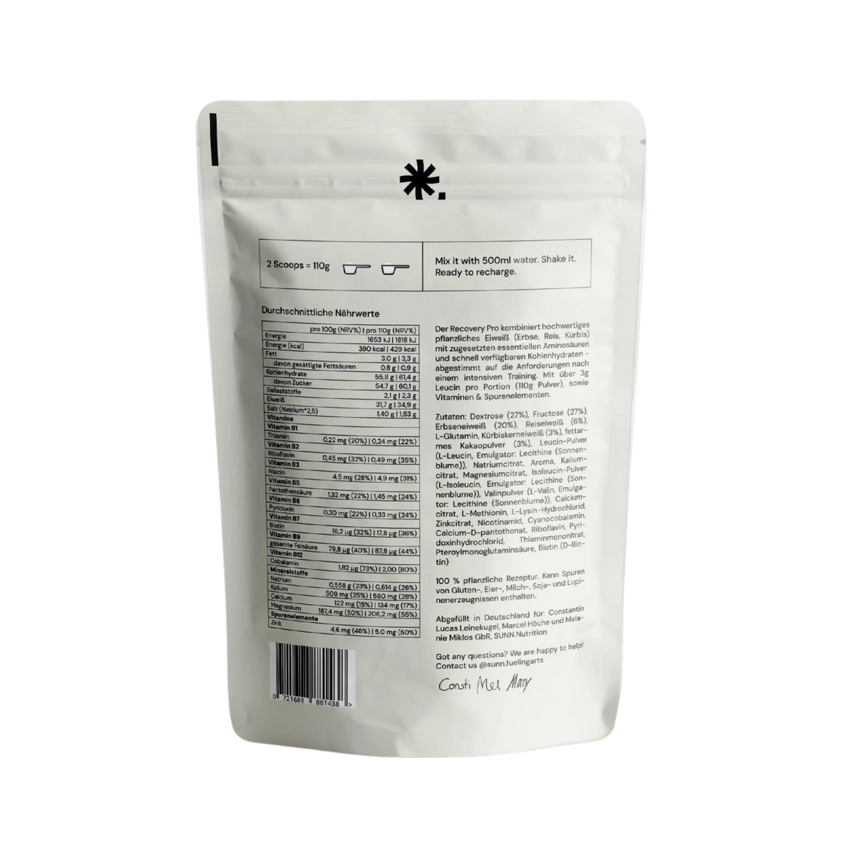 SUNN Recovery Pro Chocolate Pistachio