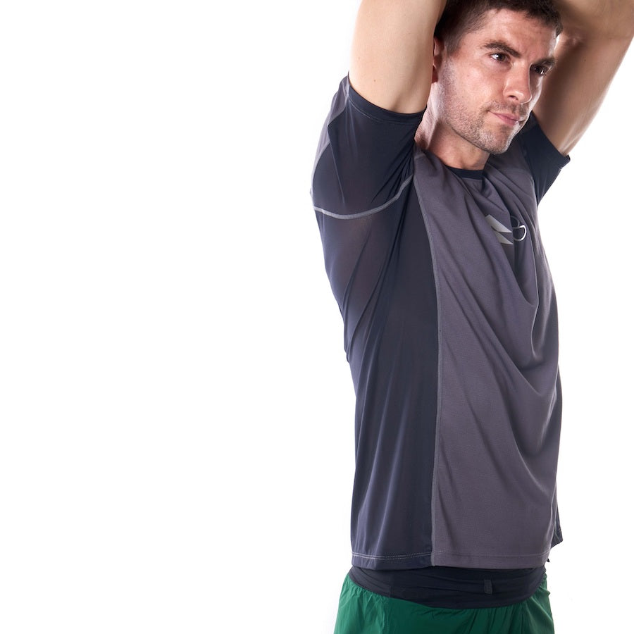 T8 Iced Tee Laufshirt Storm Grey