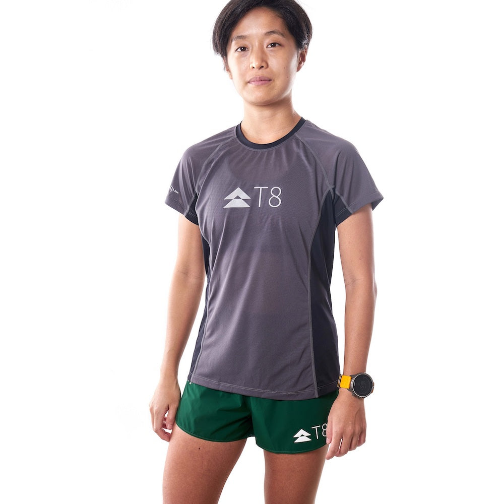 T8 Iced Tee Laufshirt Storm Grey
