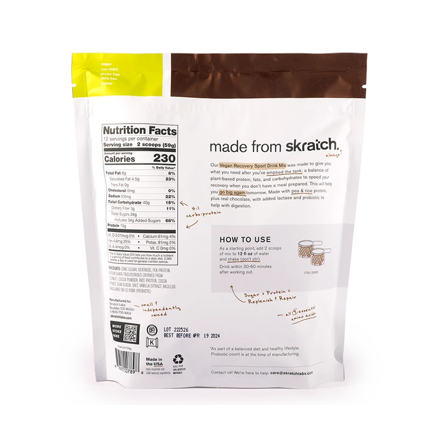 SKRATCH LABS Vegan Recovery Mix